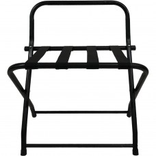 Aναδιπλούμενη μπαγκαζιέρα με πλάτη, μεταλλική μαύρη, 40x61xΥ73cm XLJ-S006A